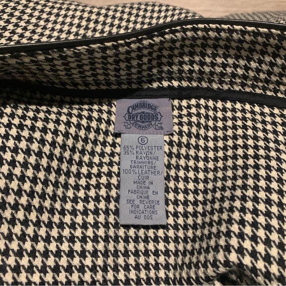 Cambridge Dry Goods Co. Houndstooth Pencil Skirt Size 6 - Picture 5 of 5